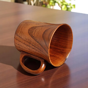 Taza de Madera Grabada con Asa, Estilo Clásico, Apta para Lavavajillas, para Festivales Renacentistas, por Saniya Handicraft - Product Image 3