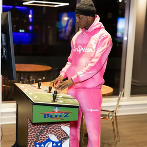 ชุดวอร์มกางเกงขาบานแบบมีซิปสำหรับผู้ชายชุดวอร์มกางเกงซักได้ใส่ได้ทั้งชายและหญิงชุด100% แบบมีฮู้ด - Product Image 2