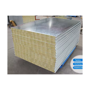 Panneau sandwich en laine de roche manuel pour toit et mur isolés en laine de roche personnalisable pour salle blanche - Product Image 2