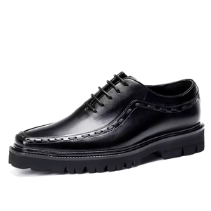 Chaussures habillées Oxford classiques pour hommes en cuir de vachette imperméable à lacets, chaussures de bureau formelles, mariage, travail, antidérapantes, respirantes, légères - Product Image 5