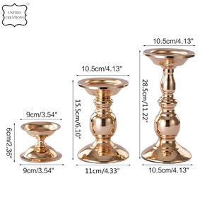 Bougeoir en métal vintage fait à la main support décoratif au design unique pour décorations de mariage/maison dernière version autre bougie - Product Image 3