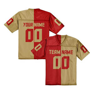 Maillot de football américain personnalisable pour hommes, lettres en twill résistant, panneaux en mesh respirant et uniforme de jeu haute performance - Product Image 1