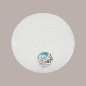 Base à gâteau réutilisable en polystyrène blanc pour anniversaire, diamètre 40 cm et hauteur 10 cm, 3 pièces - Product Image 4