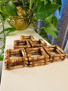 Ensemble de 4 anneaux de serviette classiques en bambou perlé, écologiques, porte-serviettes naturels de Noël pour la décoration de table de cuisine pour les fêtes - Product Image 6