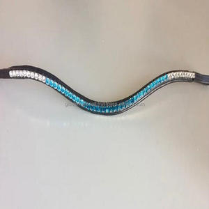 Cristales AB ultrafinos de alta calidad hechos a mano, banda de cuero negro brillante para cejas de caballo, fabricante al por mayor - Product Image 5