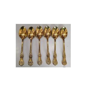 Ensemble de couverts en laiton au design classique, ustensiles de cuisine et vaisselle d'hôtel, ensemble de couverts, best-seller - Product Image 2