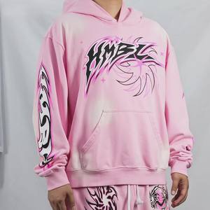 Survêtements lourds en molleton de coton GSM délavés au soleil délavés broderie en détresse ensemble de survêtements au design personnalisé pour hommes - Product Image 5