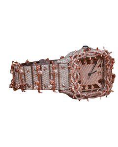 Pass Diamond Tester Custom Moissanite <b>Watch</b> Light Pink VVS <b>Iced</b> <b>Out</b> <b>Watch</b> Hip-hop Moissanite <b>Watch</b> in Rose Gold - Product Image 3