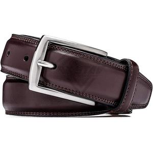 Ceinture pour hommes en cuir véritable conçue sur mesure avec boucle automatique décontractée réglable Ceinture en cuir Service OEM personnalisé - Product Image 2