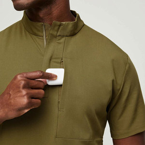 Uniformes Médicos de Alta Calidad para Hospital, Conjuntos de Uniformes de Enfermería con Bolsillos, Logotipo Personalizado, Cuello Mao, Tejido de Punto, Cierre de Cremallera, Estilos Cómodos - Product Image 1