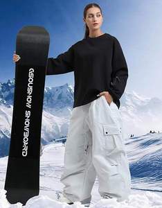 Pantalon cargo baggy unisexe personnalisé Pantalon de ski hip-hop ample Multi-poches respirant et coupe-vent Vêtements d'extérieur de grande taille - Product Image 2