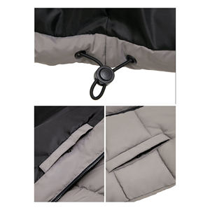 Custom Detachable <b>Hooded</b> Oversized Thick Warm Polyester Bubble Feather Padded Puffy Winter <b>Parkas</b> <b>Men's</b> Puffer Jackets - Product Image 5