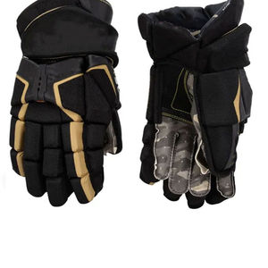 Gants de hockey sur glace personnalisés en cuir et fibre de carbone de haute qualité, séchage rapide, paire adulte, service OEM, nom d'équipe personnalisé - Product Image 2