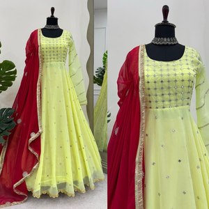 Venta al por mayor nueva colección vestido Anarkali con bordado pesado indio y paquistaní vestido de fiesta vestido de noche para las mujeres - Product Image 5