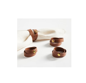 Leather Napkin Ring Holder Christmas <b>Wedding</b> Napkin Rings Table Decoration Table Decoration & Accessories Hotel - Product Image 5