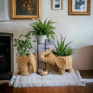 Maceta de mimbre Bohemia para interiores y exteriores, maceta decorativa en forma de Animal para el hogar, jardín, balcón, decoración para interiores y exteriores - Product Image 5