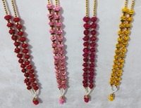 Collier Milni Haar traditionnel artisanal, magnifique, orné de perles florales, pour les rituels de mariage et les accessoires de puja pour les idoles divines