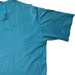 เสื้อยืดผ้าฝ้ายเฮฟวี่เวทโอเวอร์ไซซ์สีฟ้าสไตล์วินเทจสีฟ้าสดใสออกแบบโลโก้ได้ตามต้องการ - Product Image 3