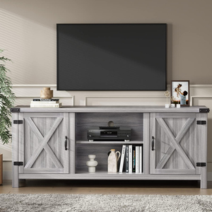 Home Office <strong>TV</strong> Cabinet with Integrated <strong>Desk</strong> and Cord Organization for Remote Work Entertainment Combo <strong>TV</strong> <strong>Stands</strong> - Product Image 1