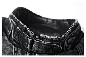 Veste en jean extensible sur mesure en gros, veste en jean pour homme, coton, hiver, denim uni, strass, vestes pour homme - Product Image 4