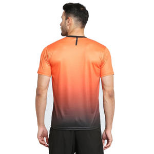 Camisetas Deportivas de Verano de Secado Rápido para Hombre, Cuello Transpirable, Top de Carreras para Exteriores con Diseño de Sublimación Estampado en Colores Contrastantes - Product Image 5