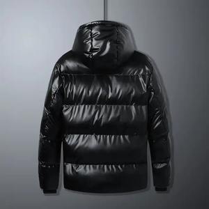 Veste bomber pour homme imperméable de haute qualité en gros, col montant, avec capuche, coupe-vent, pour l'extérieur, hiver, style urbain, écologique - Product Image 6