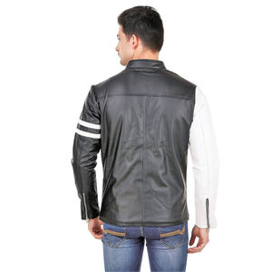 แจ็กเก็ตหนังมีฮู้ดสำหรับผู้ชายแจ็กเก็ตหนังแฟชั่นทำตามสั่ง - Product Image 6