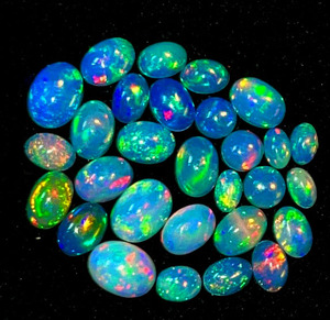 Cabochon d'opale éthiopienne de haute qualité pierre précieuse lisse polie forme ovale brillant pierres naturelles bijoux jeu de feu personnalisable - Product Image 5