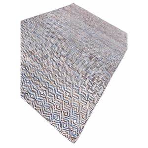 พรมจาไพร์ US Abrash สีน้ำเงิน ลายเรียบ ทอจากขนสัตว์และใยวิสโคส ลายเรขาคณิต รุ่น ADWV-13047 สำหรับใช้ในบ้าน - Product Image 2