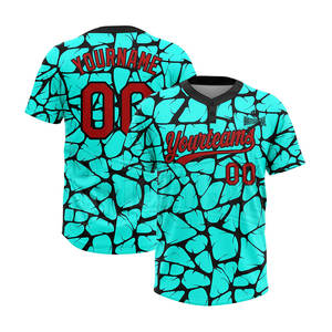 Jersey de Softbol Personalizado de Alta Calidad con Dos Botones, Transpirable, para Deportes al Aire Libre, Talla Grande para Adultos, 100% Poliéster - Product Image 3