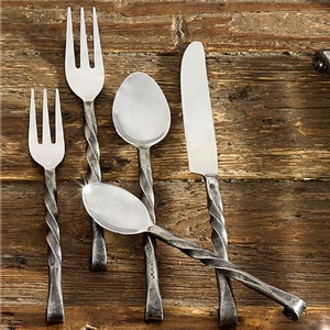 Nuevo juego de cubiertos de diseñador de lujo con mango largo, cucharas elegantes, tenedores, estilo Vintage, venta al por mayor, restaurantes a precio barato - Product Image 5