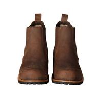 Sepatu bot Chelsea kulit sapi kualitas Premium, kulit asli buatan tangan dengan sol kualitas Premium produk Barat