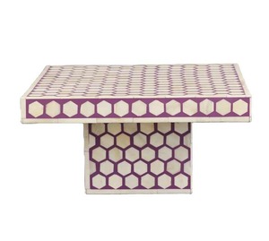Base para Pastel Decorativa con Incrustaciones de Hueso, Arte Tradicional de Incrustaciones, Base de Lujo para Exhibición de Pasteles y Cupcakes para Centro de Mesa - Product Image 1