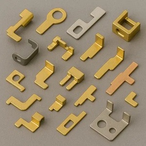 Pièces de tôle de laiton usinées CNC de haute qualité à usage électrique ou automobile et mécanique disponibles à la vente - Product Image 1