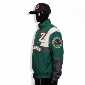 Veste coupe-vent en nylon premium pour femmes, 220 GSM, avec panneaux bicolores, doublure douce et logo brodé personnalisé, veste pour femmes - Product Image 3