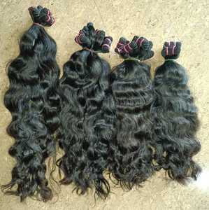 Extension de tissage de cheveux indiens Remy en vrac ondulés profonds cheveux humains de haute qualité pour la fabrication de perruques - Product Image 6