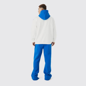 Conjunto de Sudadera con Capucha y Pantalones Deportivos de Felpa Francesa 100% Algodón para Hombre, Lavado Ácido, con Pedrería, Secado Rápido y Transpirable - Product Image 6