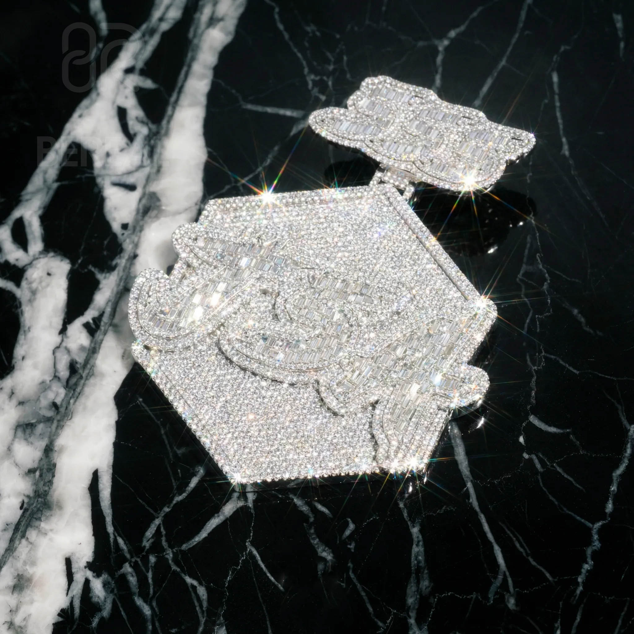 มอยส์ซาไนต์ 3 นิ้ว + S925