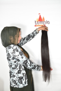 100% Machine double trame vague profonde couleur naturelle cheveux femmes noires cuticule aligné temple indien tissage Extensions de cheveux humains - Product Image 4