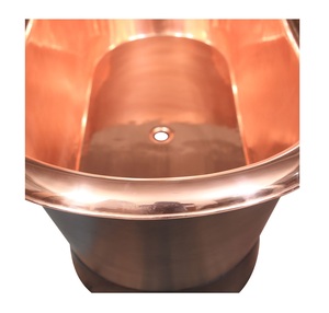 Baignoire en cuivre abordable de haute qualité baignoire en cuivre durable debout baignoire adulte personnalisée de luxe exportateur indien usine de métal - Product Image 3