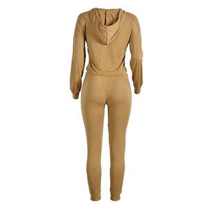 Nouvelle collection de survêtement pour femmes, coupe ajustée, tout neuf, logo personnalisé élégant, survêtement pour femmes uni, écologique - Product Image 1