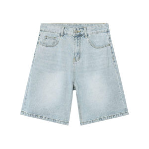 Short en jean décontracté avec logo personnalisé pour hommes short en toile respirante à séchage rapide short en jean écologique à fermeture éclair vente en gros - Product Image 4