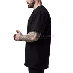 Camiseta Lisa unisex de 100% algodón, camiseta de manga corta con cuello redondo de alta calidad, serigrafía antiarrugas personalizada para el mejor Fitness - Product Image 3