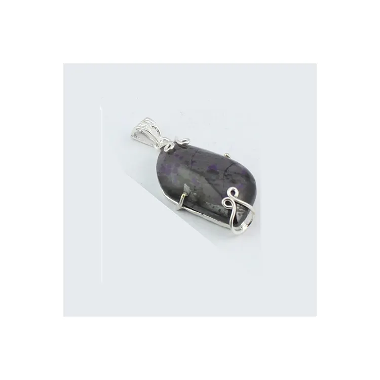 Terbaru 925 Sterling Silver Sugilite Handmade Prong Pendant untuk Dijual dengan Harga Terbaik