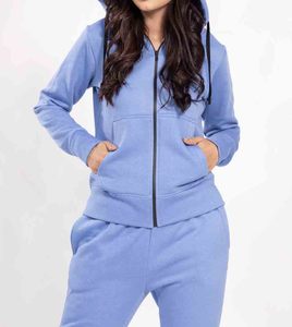 Survêtement pour femme en coton 100% surdimensionné, couleur unie, logo imprimé sur écran personnalisé, poids lourd, hip hop, 2 pièces - Product Image 4