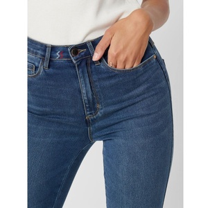 เสื้อผ้าสตรีขายส่งกางเกงยีนส์เซ็กซี่ผ้ายีนส์สำหรับผู้หญิงสไตล์ผอมกางเกงยีนส์ขาสีฟ้าให้บริการ2025 - Product Image 2