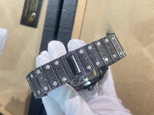 Elegante blanco y negro VVS Moissanite Diamond Roman Dial Mecánico Automático Hip Hop Reloj Iced Out Hombres Moda Mayorista - Product Image 2