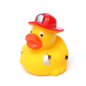 Personalizzato stampato in gomma Duck pompiere bambino <span class=keywords><strong>giocattoli</strong></span> da bagno per bambini unico vasca da bagno giocattolo con divertenti disegni - Product Image 3