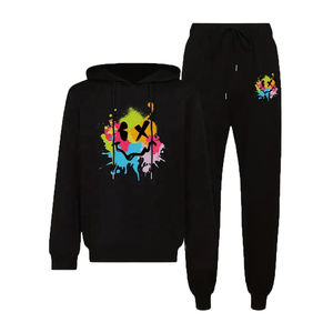 Lujoso chándal deportivo de poliéster para hombre, ropa deportiva, ropa de calle, Sudadera con capucha de tela, chaqueta de chándal con cremallera completa, chándal personalizado a medida - Product Image 1