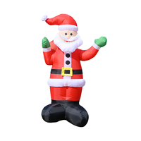 Père Noël gonflable de 6 pieds avec sac à dos cadeau, LED, décoration de Noël gonflable pour l'extérieur, jardin, fête